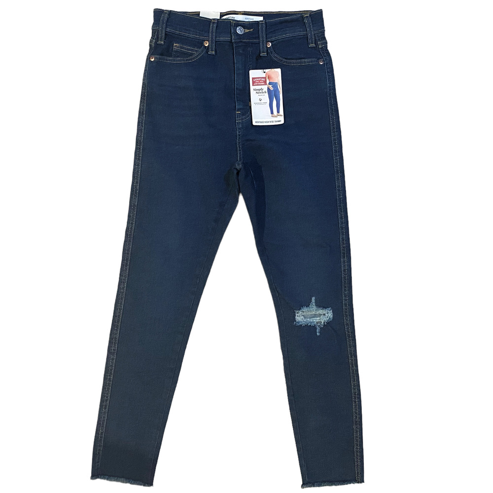 Signature by Levi Strauss High Rise Skinny Jeans Womens Size 2 NWT